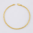 Pulso Militar Media Luna Diamantada 6.35g / 21cm / 2.9mm Oro Amarillo 18K