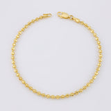 Pulso Militar Media Luna Diamantada 6.35g / 21cm / 2.9mm Oro Amarillo 18K