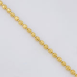 Pulso Militar Media Luna Diamantada 6.15g / 20cm / 3mm Oro Amarillo 18K