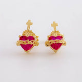 Topos Set Sagrado Corazon 2.7g / 11.2mm Oro Amarillo 18K
