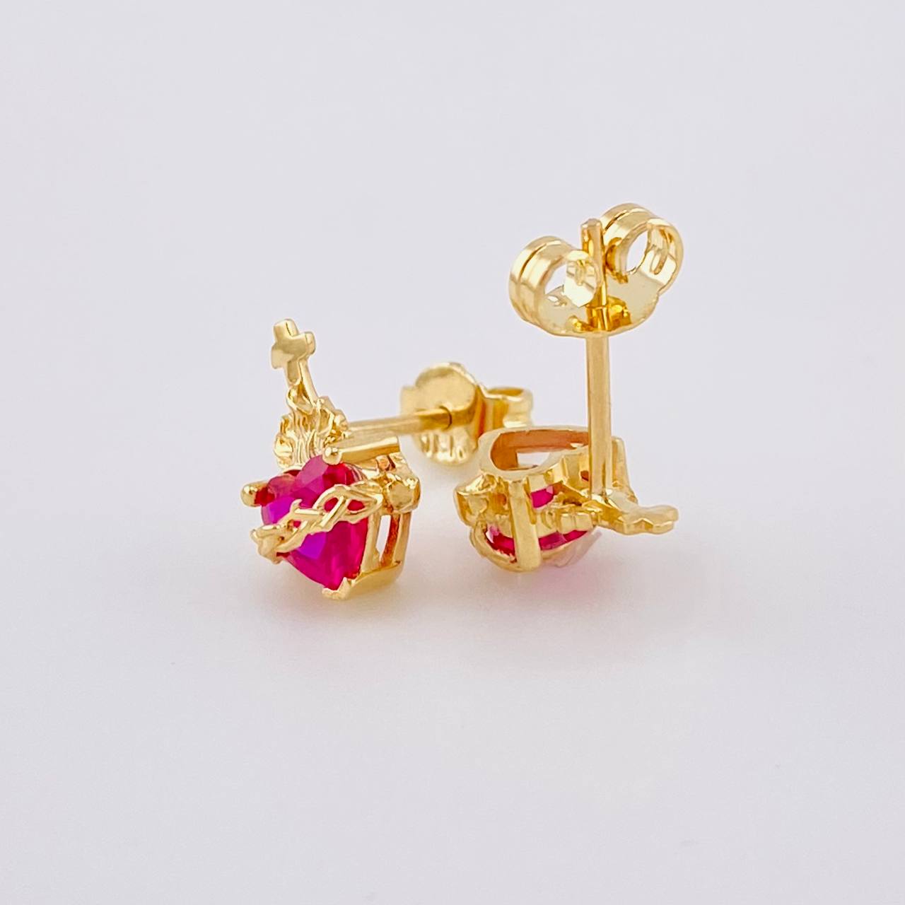 Topos Set Sagrado Corazon 2.7g / 11.2mm Oro Amarillo 18K
