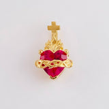 Topos Set Sagrado Corazon 2.7g / 11.2mm Oro Amarillo 18K