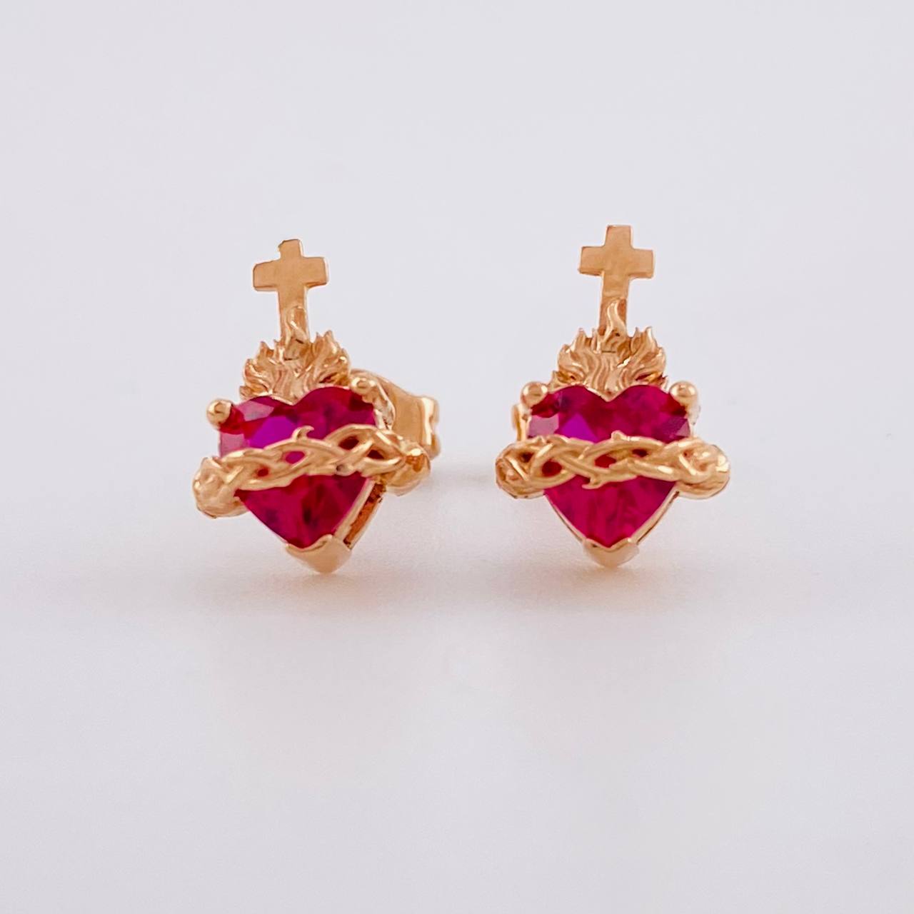 Topos Set Sagrado Corazon 2.6g / 11.2mm Oro Rosa 18K