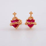 Topos Set Sagrado Corazon 2.6g / 11.2mm Oro Rosa 18K