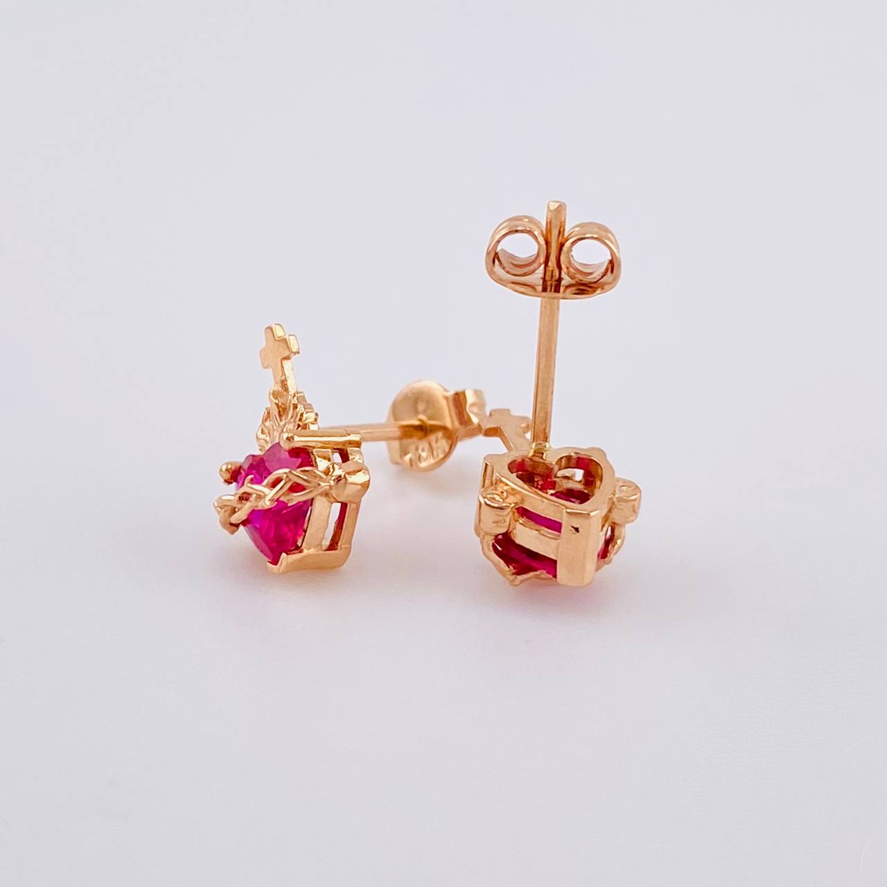 Topos Set Sagrado Corazon 2.6g / 11.2mm Oro Rosa 18K