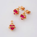 Topos Set Sagrado Corazon 2.6g / 11.2mm Oro Rosa 18K