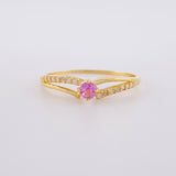 Anillo Solitario Entrelazado 1.05g / T5 Oro Amarillo 18K