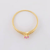 Anillo Solitario Entrelazado 1.05g / T5 Oro Amarillo 18K