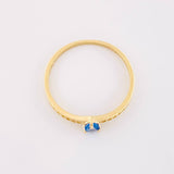 Anillo Solitario V Tupido 1.05g / T8 1/2 Oro Amarillo 18K