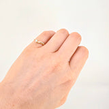 Anillo Solitario Brazo Pave 1.1g / T5 Oro Amarillo 18K
