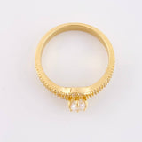 Anillo Solitario Doble Carril Curvo 3.2g / T5 Oro Amarillo 18K