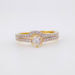 Anillo Solitario Doble Carril Curvo 3.4g / T7 Oro Amarillo 18K
