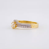 Anillo Solitario Doble Carril Curvo 3.3g / T6 3/4 Oro Amarillo 18K