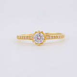 Anillo Solitario Seis Garra 1.75g / T8 Oro Amarillo 18K