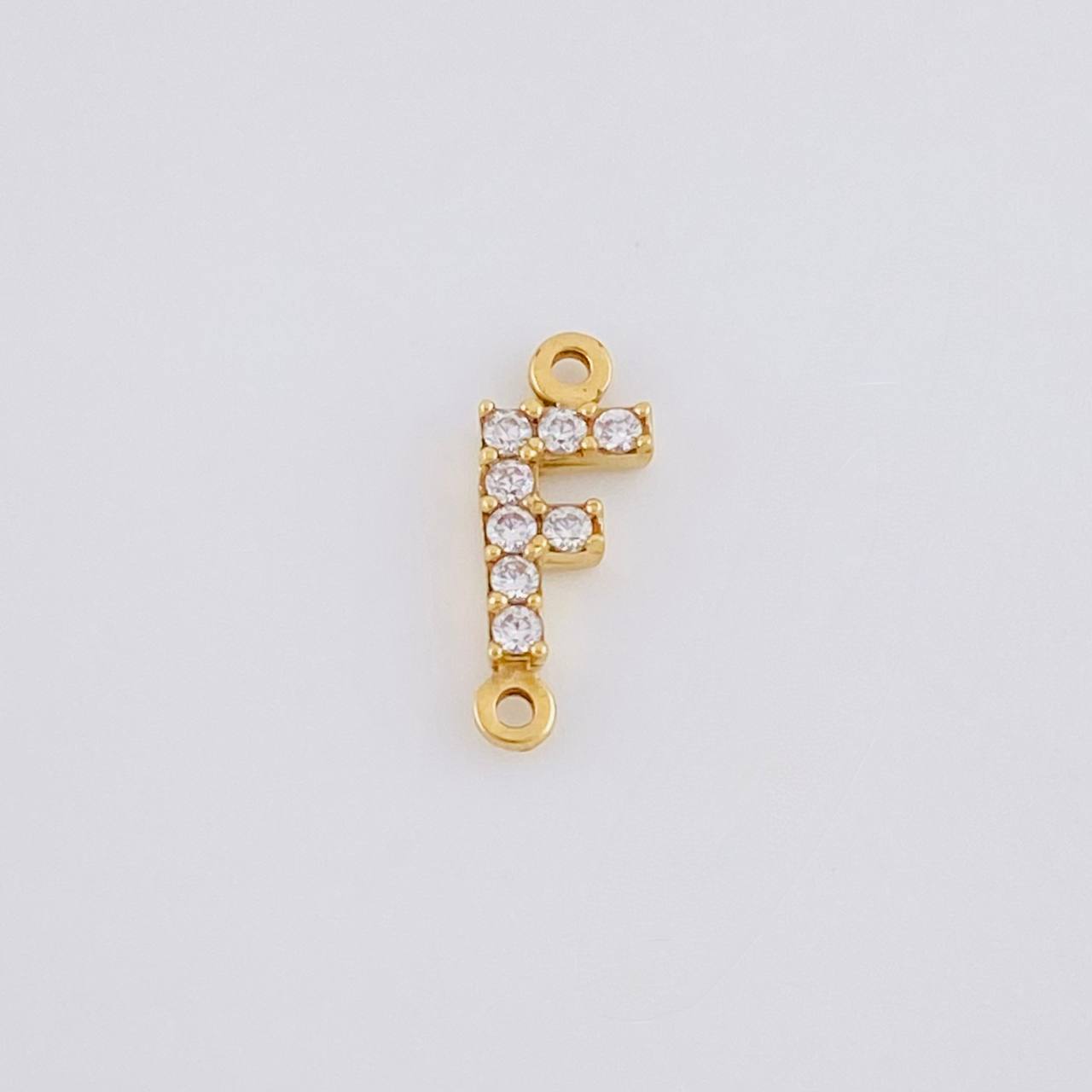Herraje Letra F Tupida 0.35g / 1cm Oro Amarillo 18K