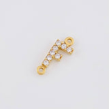 Herraje Letra F Tupida 0.35g / 1cm Oro Amarillo 18K