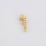 Herraje Letra F Tupida 0.35g / 1cm Oro Amarillo 18K