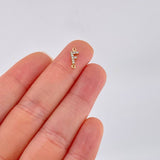 Herraje Letra F Tupida 0.35g / 1cm Oro Amarillo 18K