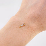Herraje Letra F Tupida 0.35g / 1cm Oro Amarillo 18K