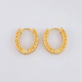 Candongas Carril Bv Ovalada Tupida 4.4g / 1.5cm Oro Amarillo 18K