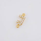 Herraje Letra J Tupida 0.4g / 1cm Oro Amarillo 18K