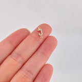 Herraje Letra J Tupida 0.4g / 1cm Oro Amarillo 18K