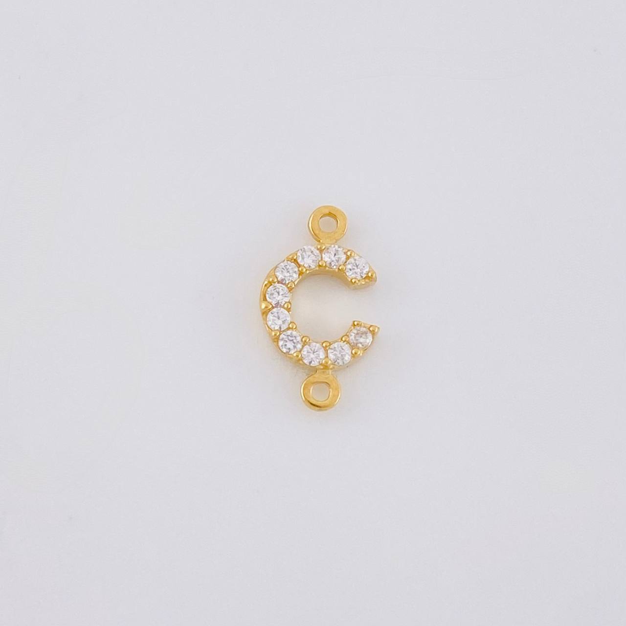 Herraje Letra C Tupida 0.45g / 1cm Oro Amarillo 18K