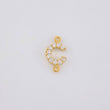 Herraje Letra C Tupida 0.45g / 1cm Oro Amarillo 18K