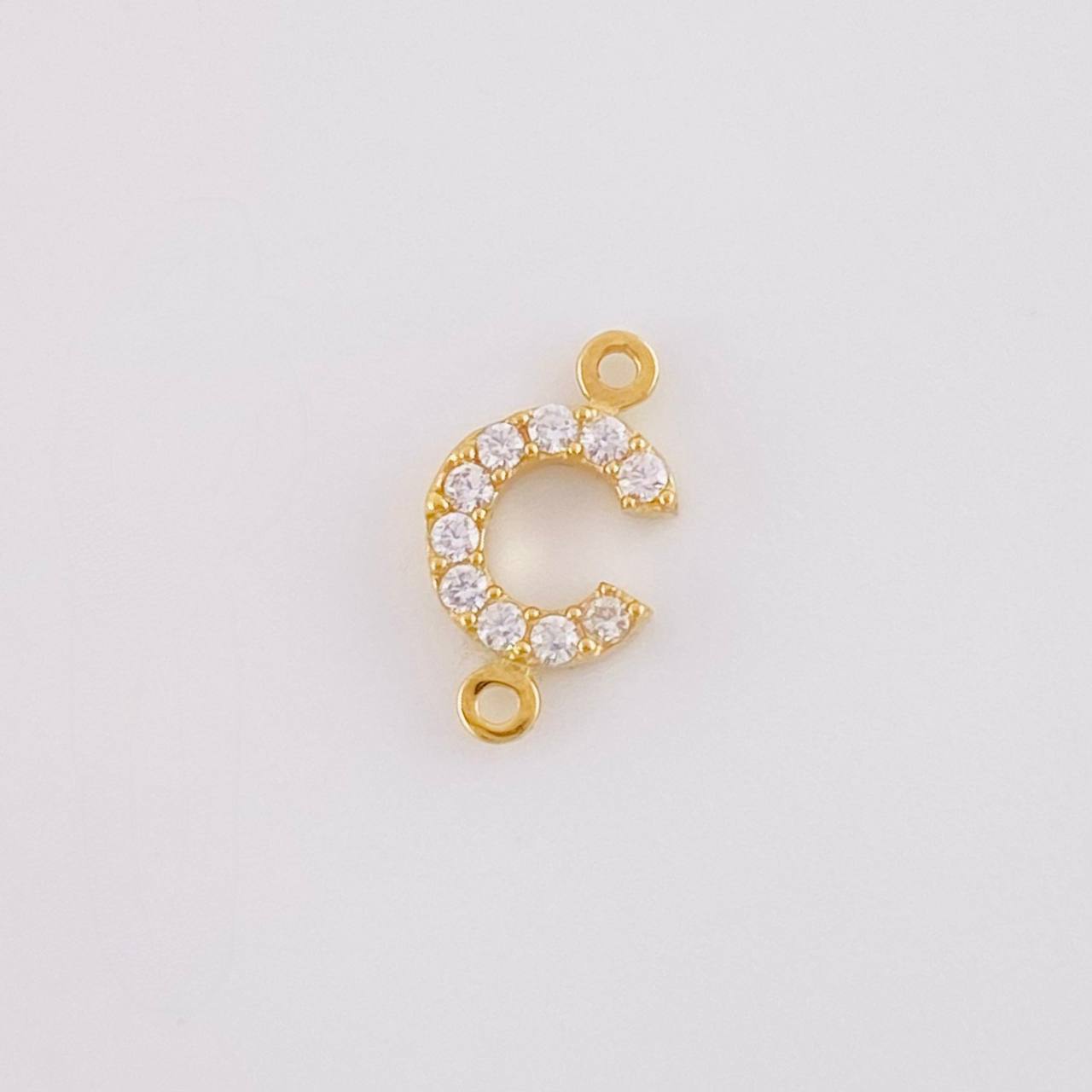 Herraje Letra C Tupida 0.45g / 1cm Oro Amarillo 18K