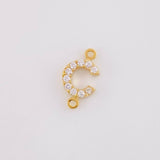 Herraje Letra C Tupida 0.4g / 1cm Oro Amarillo 18K