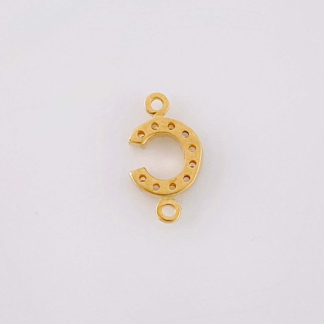 Herraje Letra C Tupida 0.45g / 1cm Oro Amarillo 18K