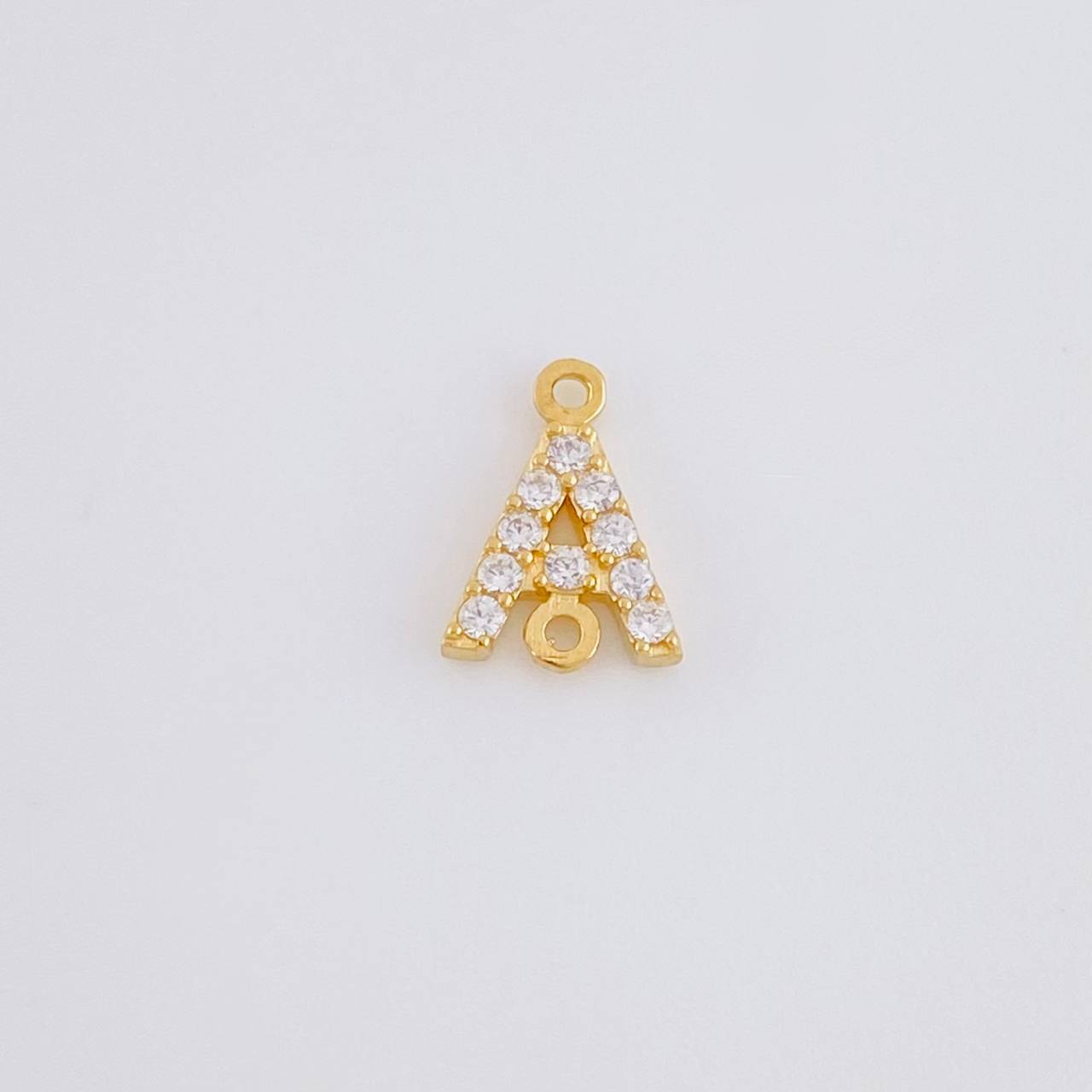 Herraje Letra A Tupida 0.45g / 0.9cm Oro Amarillo 18K