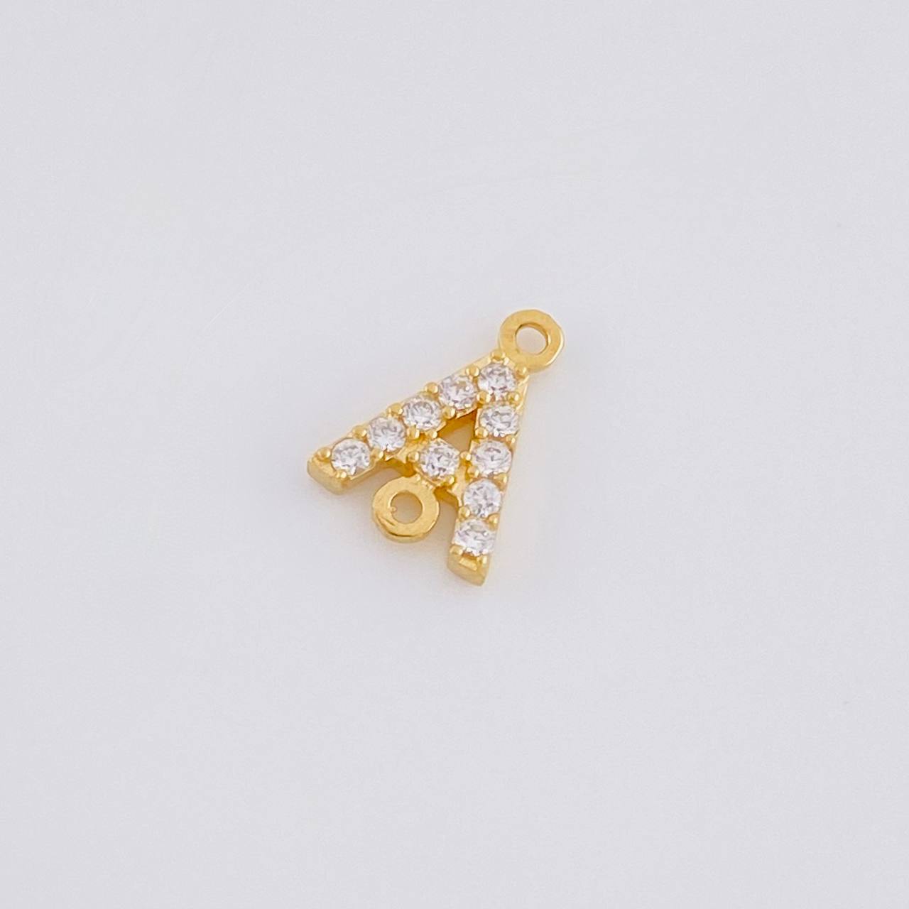 Herraje Letra A Tupida 0.45g / 0.9cm Oro Amarillo 18K