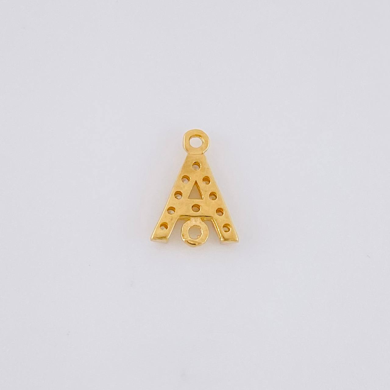 Herraje Letra A Tupida 0.45g / 0.9cm Oro Amarillo 18K