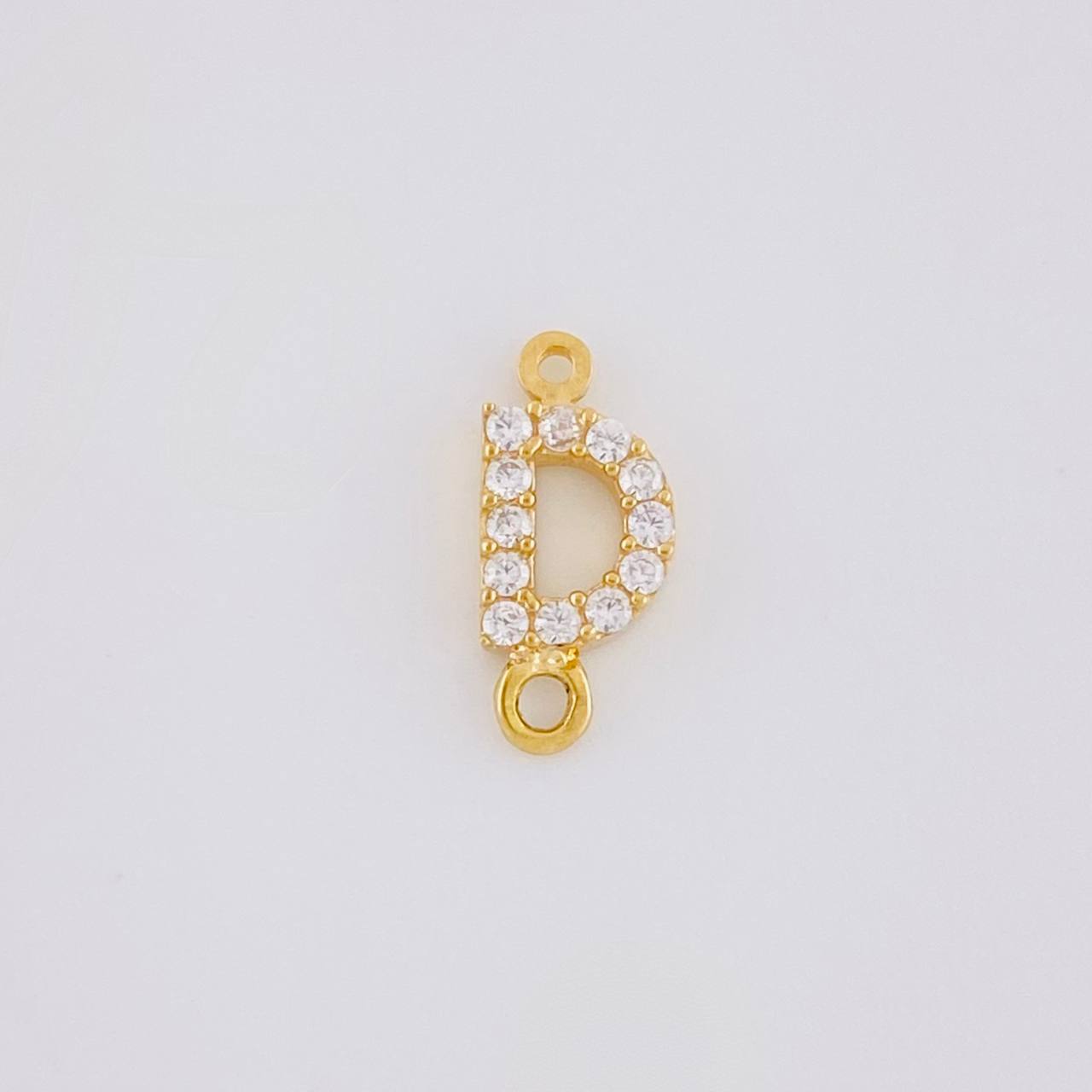 Herraje Letra D Tupida 0.45g / 1cm Oro Amarillo 18K
