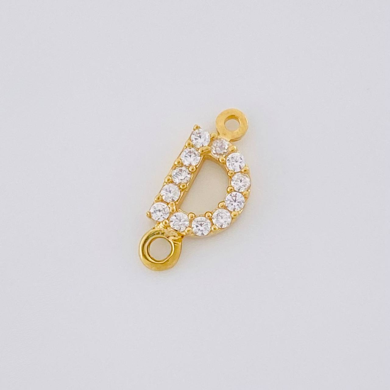 Herraje Letra D Tupida 0.45g / 1cm Oro Amarillo 18K
