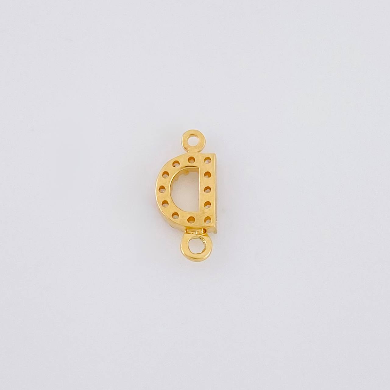 Herraje Letra D Tupida 0.45g / 1cm Oro Amarillo 18K