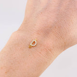 Herraje Letra D Tupida 0.45g / 1cm Oro Amarillo 18K