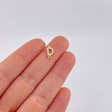 Herraje Letra D Tupida 0.45g / 1cm Oro Amarillo 18K