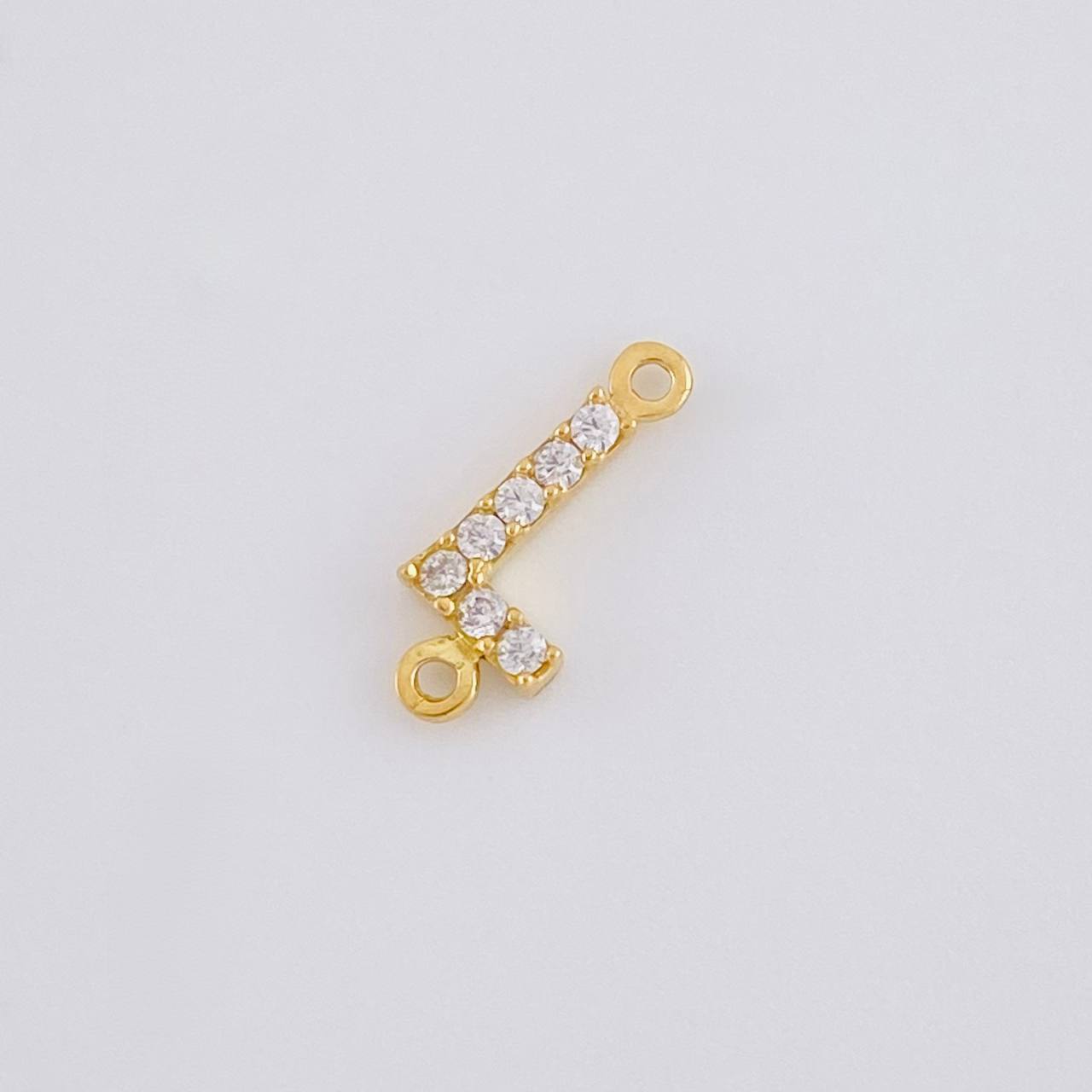 Herraje Letra L Tupida 0.45g / 1cm Oro Amarillo 18K
