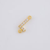 Herraje Letra L Tupida 0.3g / 1cm Oro Amarillo 18K