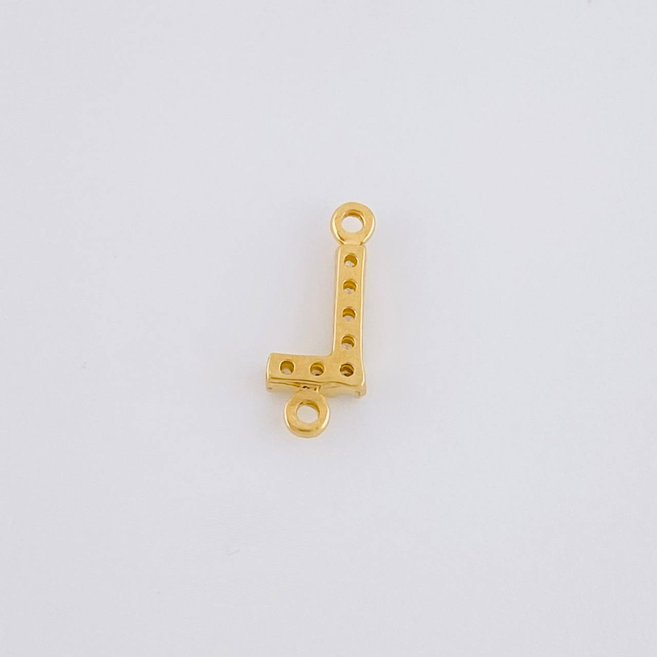 Herraje Letra L Tupida 0.45g / 1cm Oro Amarillo 18K