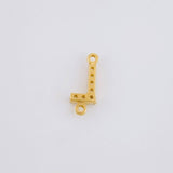 Herraje Letra L Tupida 0.45g / 1cm Oro Amarillo 18K