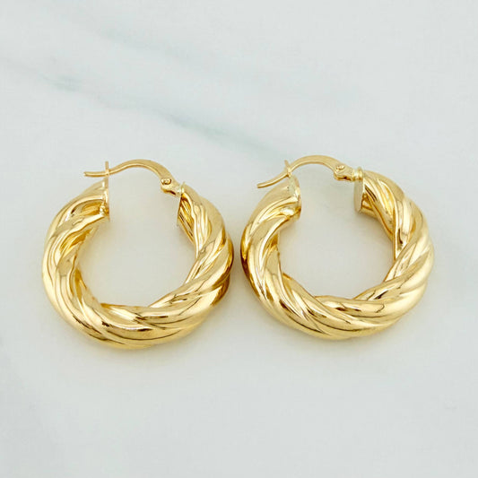 Candongas Mati 5.35 g / 3 cm Oro Amarillo 18K