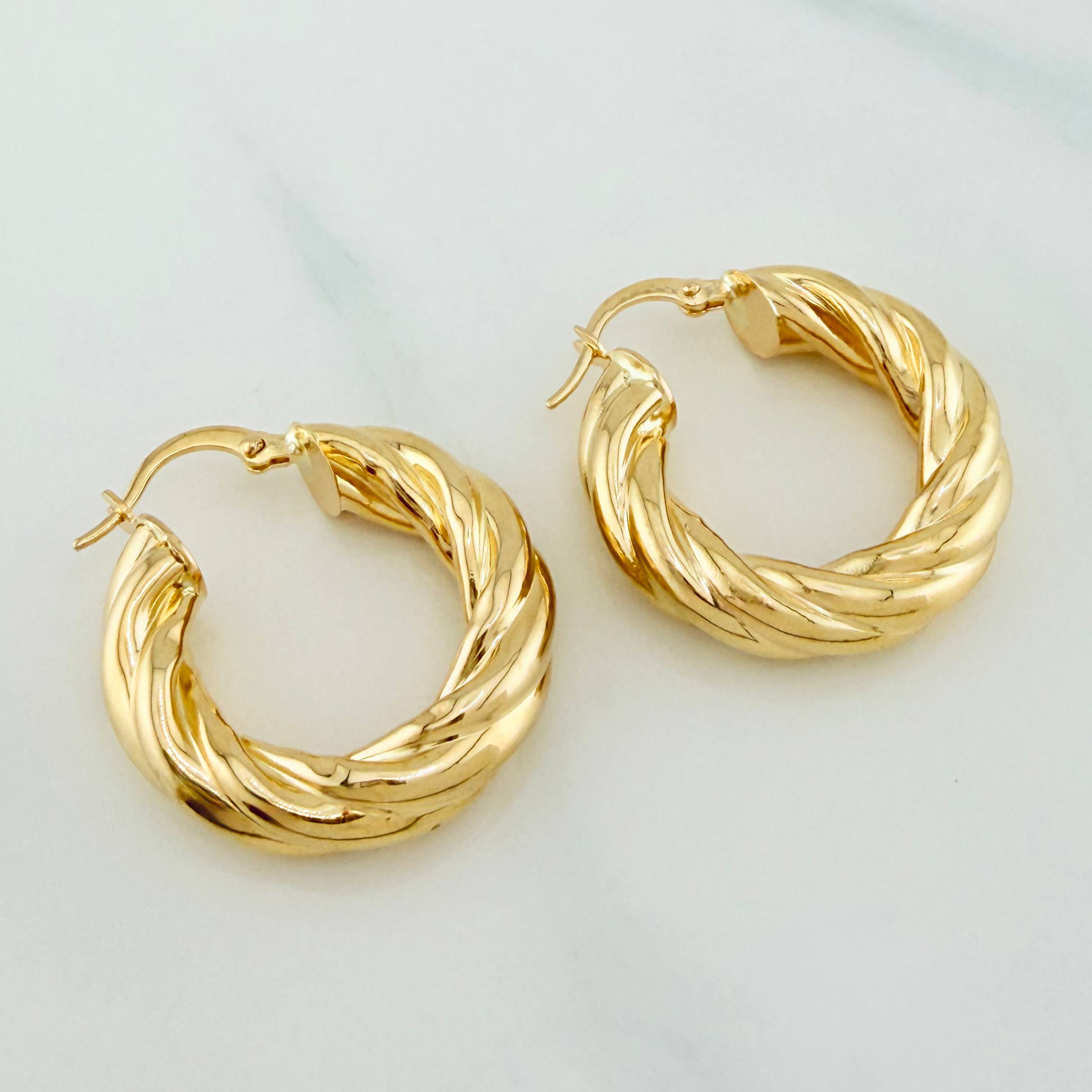 Candongas Mati 5.35 g / 3 cm Oro Amarillo 18K