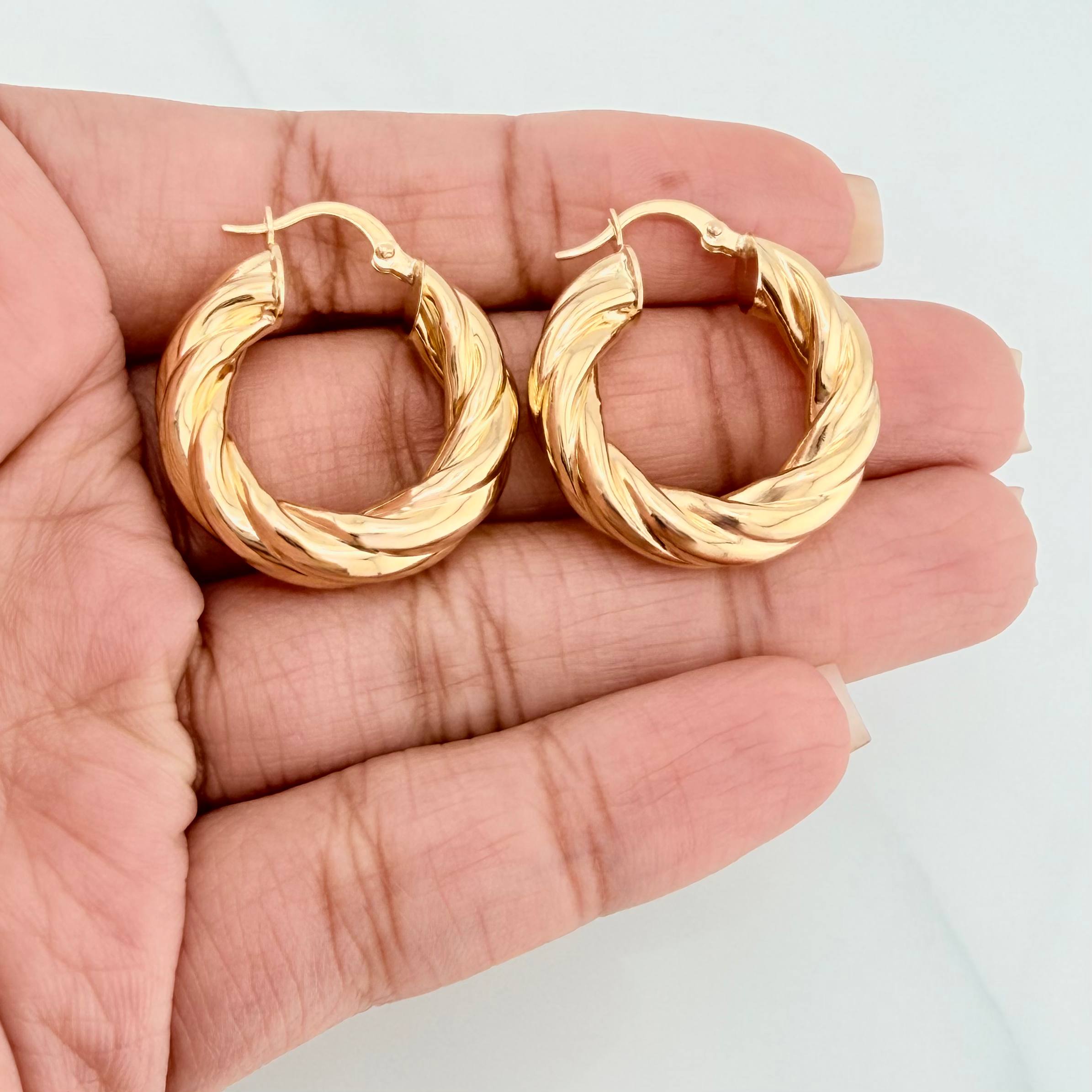 Candongas Mati 5.35 g / 3 cm Oro Amarillo 18K
