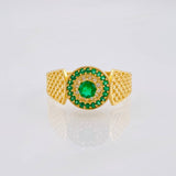 Anillo Cinturón Mallado 2.3gr / T7 1/4 / Oro Amarillo 18K *
