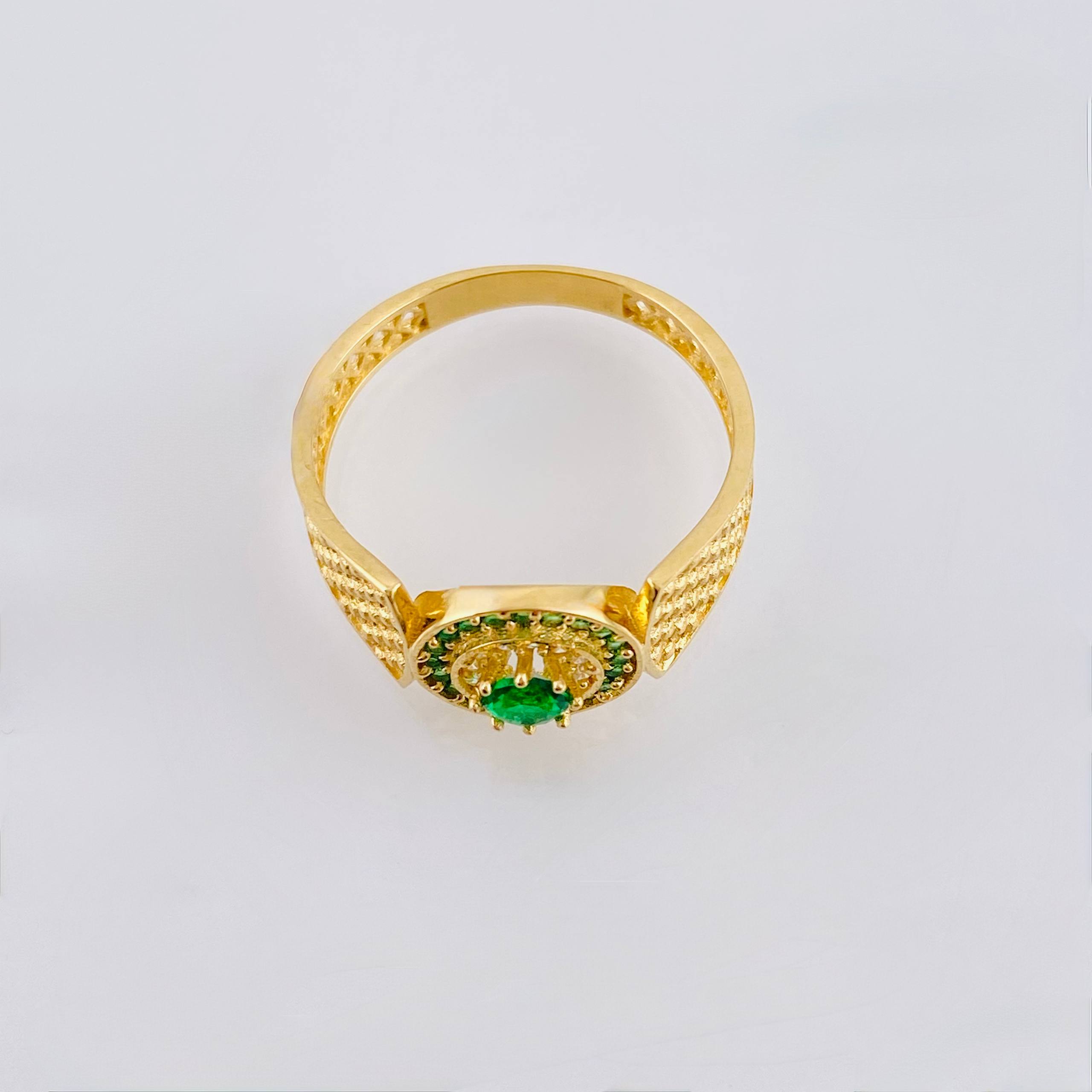 Anillo Cinturón Mallado 2.3gr / T7 1/4 / Oro Amarillo 18K *