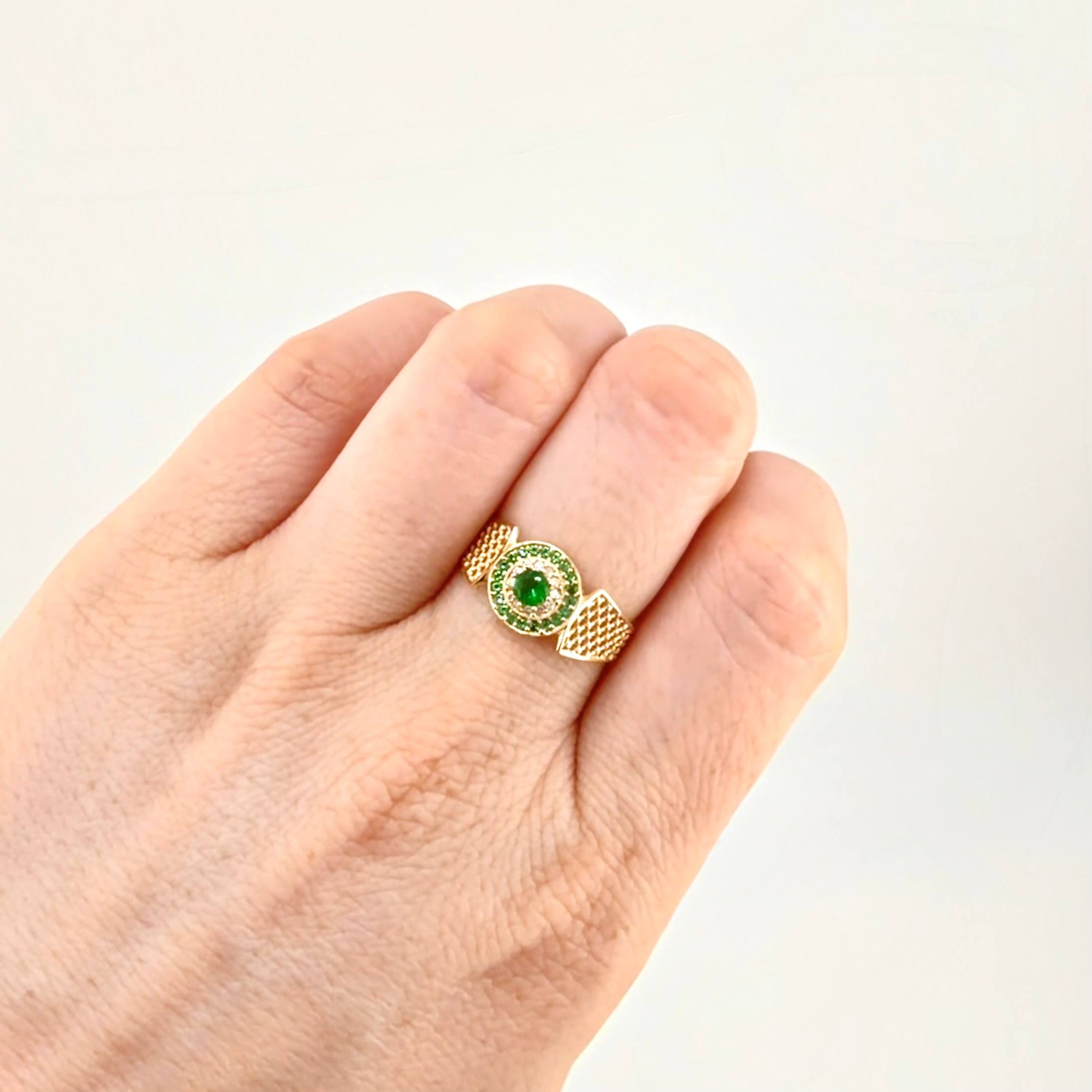Anillo Cinturón Mallado 2.3gr / T7 1/4 / Oro Amarillo 18K *