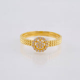 Anillo Circulo Burbujeante 2.2gr / T7 3/4 / Oro Amarillo 18K *